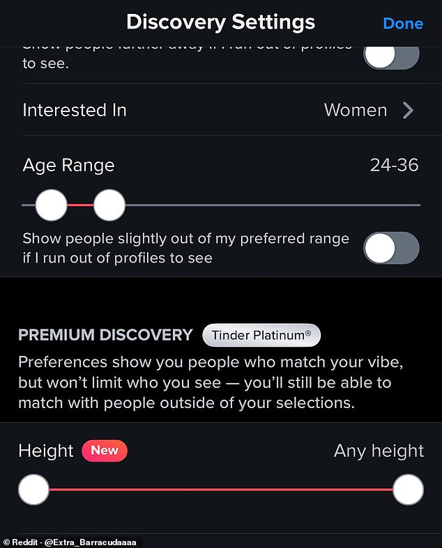 This comes as Tinder sparked controversy following the launch of its latest feature. The dating app has quietly started testing a height filter