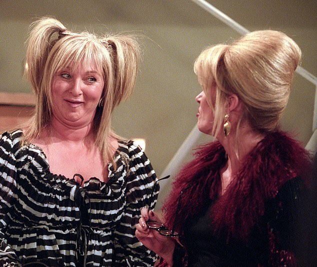 Having a laugh: Helen starring in Absolutely Fabulous with Joanna Lumley