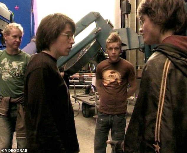 The now 44-year-old, from Romford, was rehearsing a fight scene for The Deathly Hallows: Part 1 film in 2009 when he fell and plummeted to the ground, hearing the sound of his own neck snapping as he reached the ground. Pictured during the filming of Harry Potter and the Goblet of Fire
