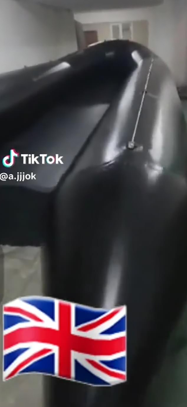 Videos shared on social media platform TikTok shows a boat reportedly headed to the UK by migrants hoping to cross the Channel