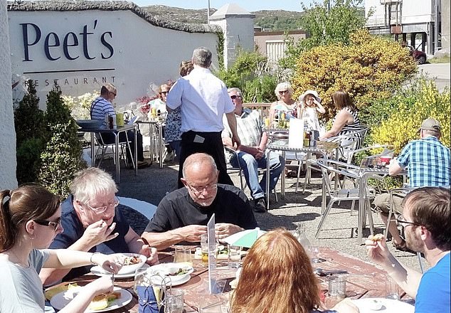 During the summer months the showbiz couple's restaurant is packed out with diners
