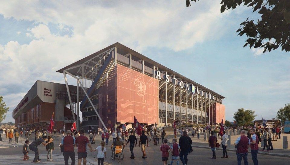 Artist's impression of Aston Villa's North Stand.