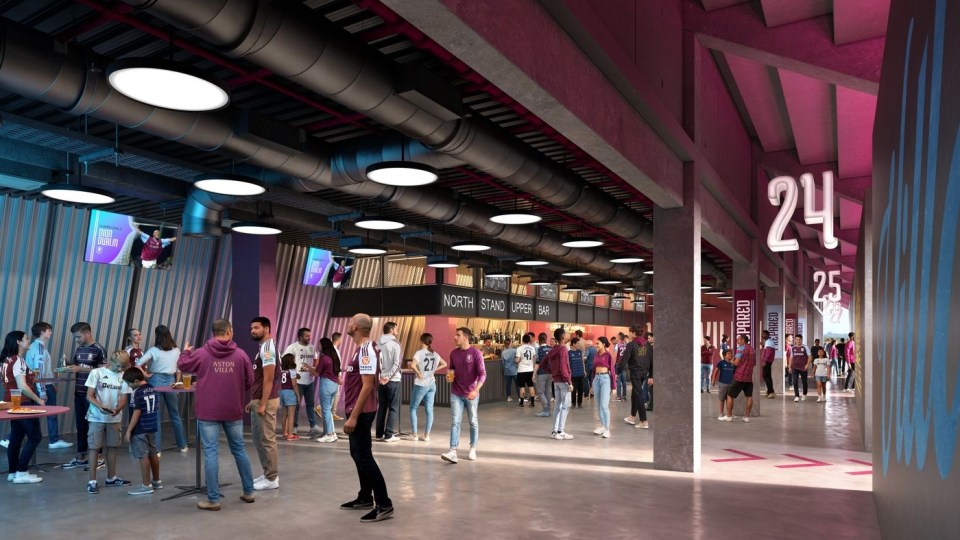Artist's impression of Aston Villa's North Stand.