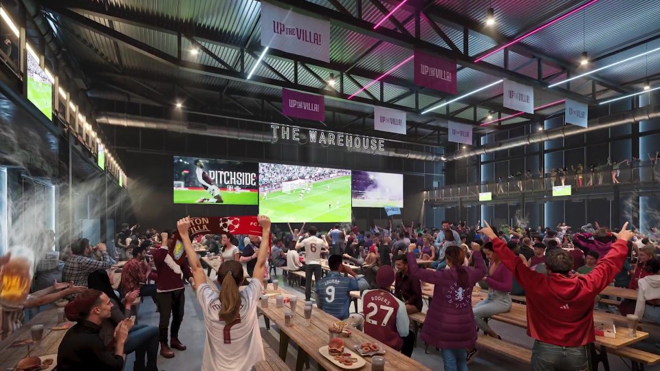 Aston Villa's new venue, The Warehouse, will host boxing and music events.