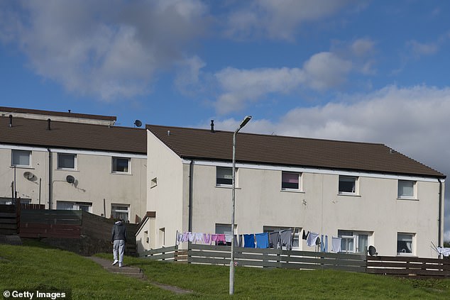 A general view of houses at Penrhys housing estate in the county borough of Rhondda Cynon Taf -- October, 2018