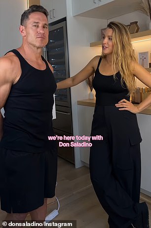 The video was also uploaded to Don's main Instagram page and in the caption, the personal trainer wrote how 'proud' he is of the actress