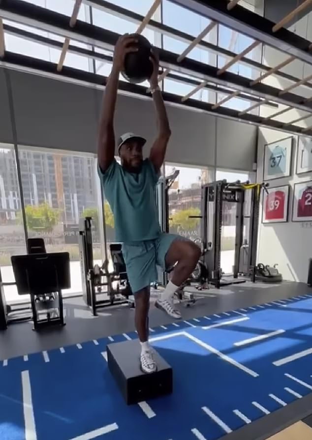 The Jamaica international showed clips of himself regaining his strength on his leg that was broken in the accident
