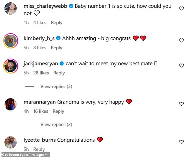 Her friends and family flocked to her comments box to congratulate the actress