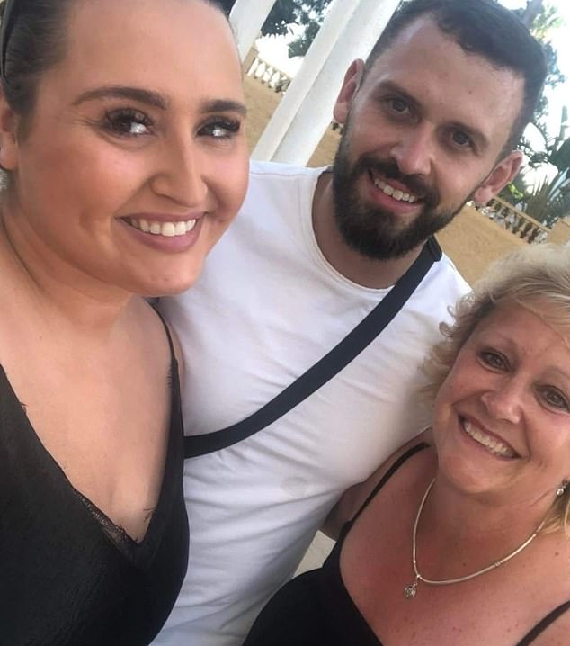 In a gushing post on social media, a woman who knew Newall and McGill posted this photo with the caption: 'Look who I ran into in Spain. Great to see you Olivia Newall and Ross! It meant a lot to me that you came to see me [three love heart emojis] Keep living your best life sweetheart [pink heart emoji]'