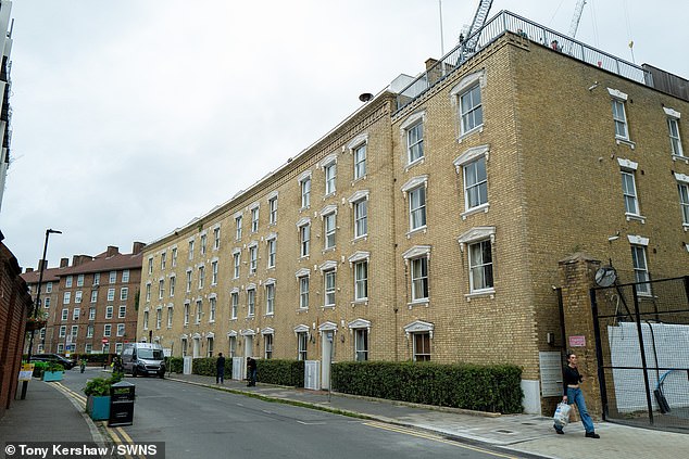 Pictured: Oval Mansions in south London, which boasts a stadium-side balcony which will hit cricket fans for six