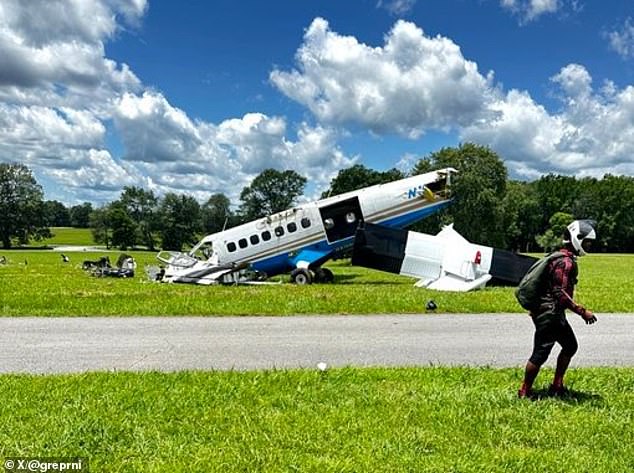 The plane is believed to be used for skydiving