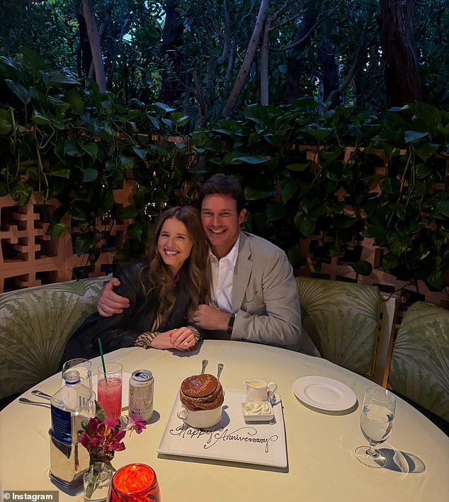 The couple celebrated their six year wedding anniversary a day early with a 'fancy dinner'