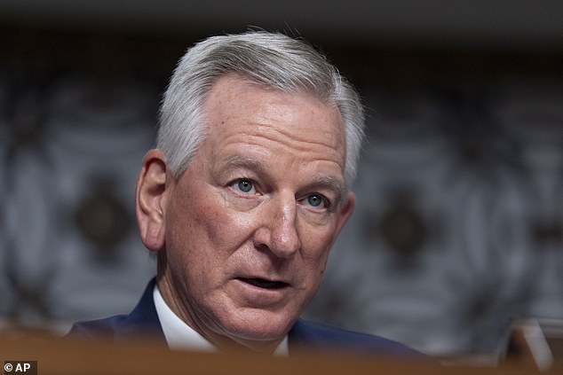 Senate Armed Services Committee member Sen. Tommy Tuberville (R-Ala.) on April 1, 2025, in Washington