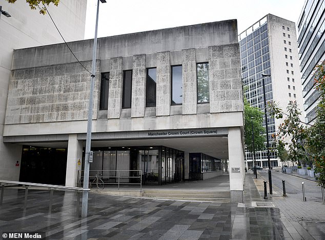 During the previous trial at Manchester Crown Court (pictured), Judge Mr Justice Timothy Holroyde said that he believed there was a 'significant risk' Grynhaus would commit further sexual offences 'against a girl or girls'
