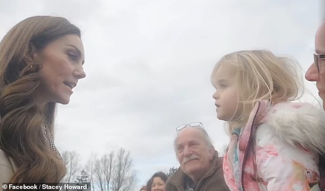 Royal convoys rarely stop after leaving an engagement - but the Princess of Wales was clearly determined to meet with those who had turned up to welcome her