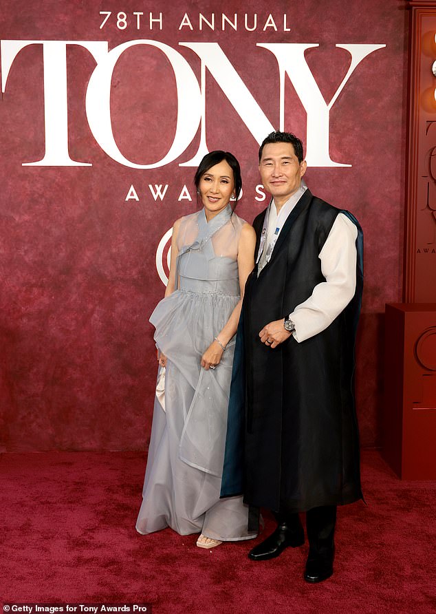 Daniel Dae Kim looked handsome as he arrived to the Tony Awards with his wife Mia Kim