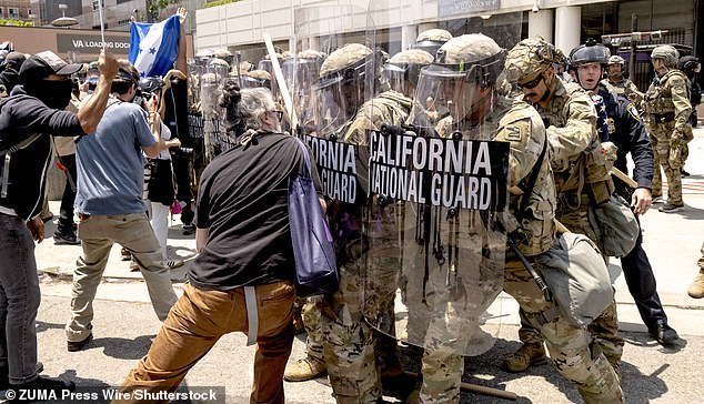 Trump called in the National Guard to assist in efforts to get the crowd under control, drawing the ire of Governor Gavin Newsom
