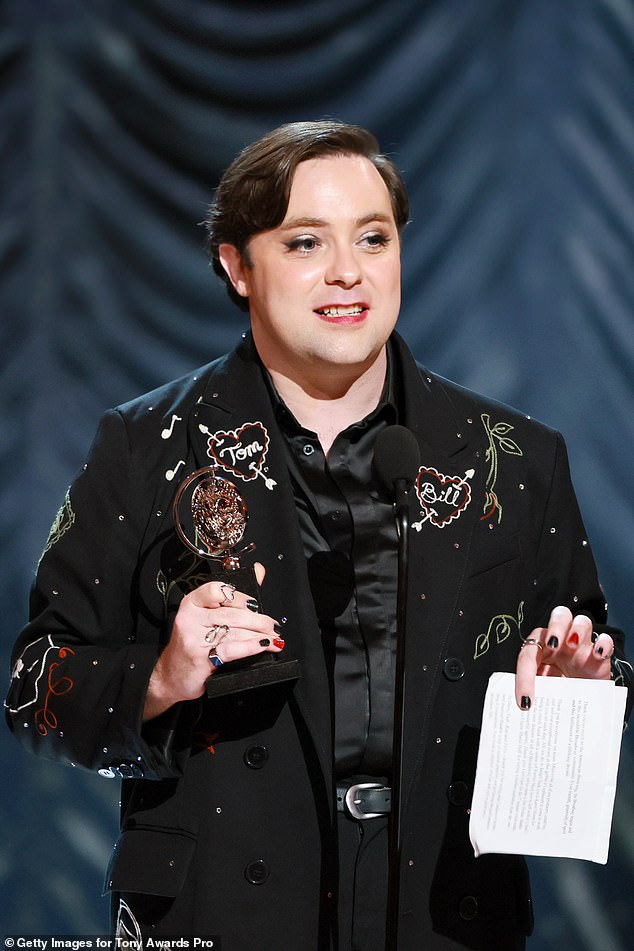 English actor Jak Malone, 30, nabbed the win for best featured actor in a musical, for his Broadway debut in Operation Mincemeat