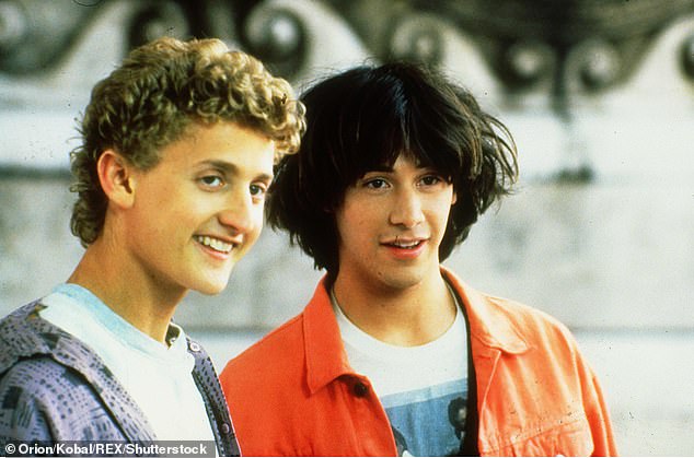 Bill & Ted's Excellent Adventure stars Keanu Reeves and Alex Winter (pictured in the film) will reunite to present ahead of their performance in Samuel Beckett's Waiting For Godot