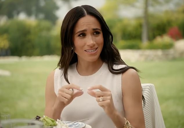 Meghan said in the first episode of her series: 'When I have someone stay, one of my favourite things to do is prep the guest room'