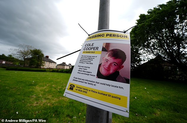 Chief Inspector Alex Hatrick, the local area commander, urged any members of the public on June 6 to come forward if they had any information relevant to Mr Cooper's disappearance. Those with information have been asked to contact 101 quoting incident number 828 of May 9