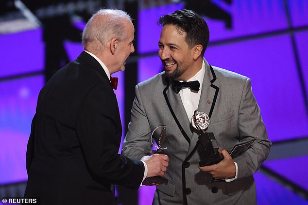 He received the award from Lin-Manuel Miranda
