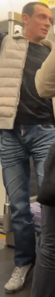 Image of a man police wish to speak to in connection with a sexual assault on a train.