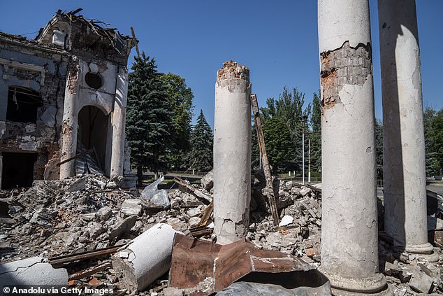 Russian missiles damaged several buildings in the eastern Ukrainian town of Druzhkivka, Druzhkivka, Ukraine on June 8, 2025