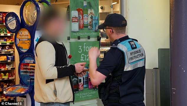 The passenger is also asked whether he travelled from Sunbury on a ticket from Vauxhall