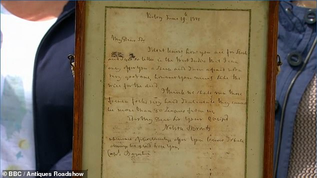 Matthew Haley was presented with an intriguing letter written by Lord Nelson about a sheep during an episode of the BBC show which aired back in 2015