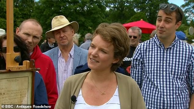 The guest (pictured) explained it was given to her step-father's great-great-great grandfather who 'was given the sheep by Captain Bainton'