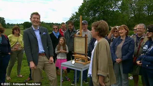 After valuating the item to be worth thousands, Matthew then attempted to make a sheep joke and quipped: 'Not much of a baa-gain.'