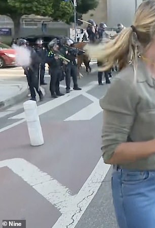The reporter was 'left sore but otherwise unharmed' by the attack