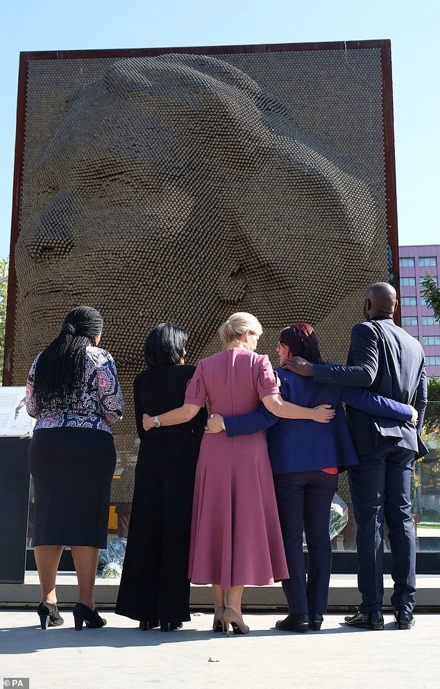 Sophie stands alongside survivors of sexual violence in conflict from the Kosovo War and Preventing Sexual Violence in Conflict Survivor Champions in October 2019