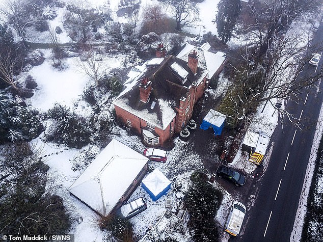 Police foresnic tents were erected at the scene of the attempted murder in January 2021