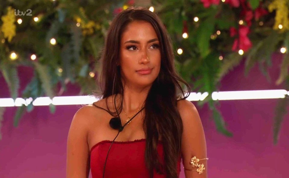 Maya Jama on Love Island.