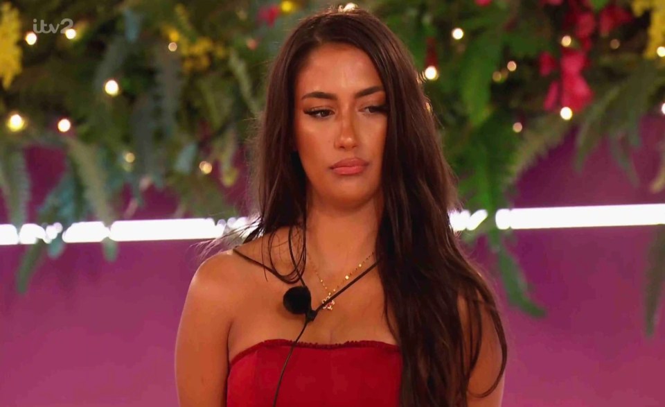 Maya Jama on Love Island.