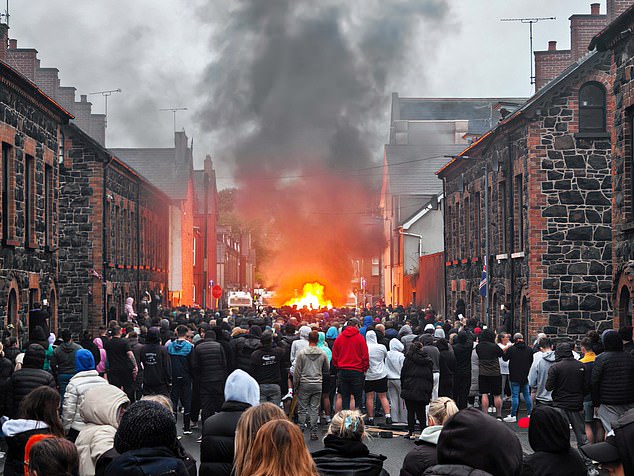 Officers are in attendance to ensure the safety of everyone involved in the riots