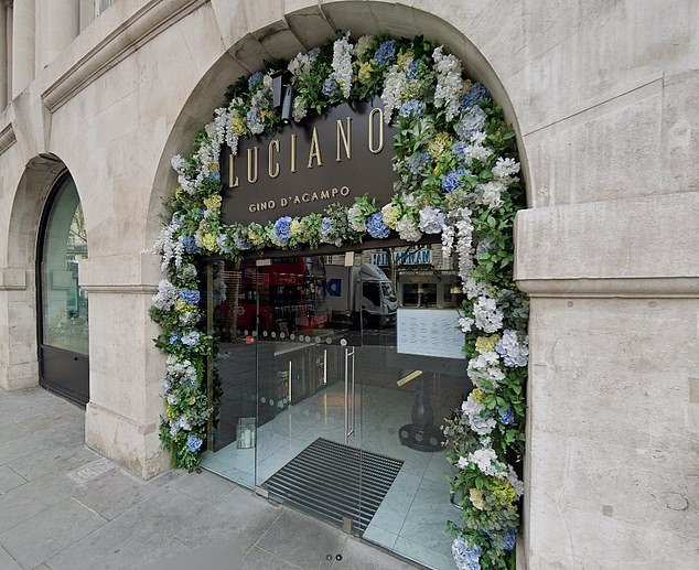 HMRC had sought to wind up the firm over the huge tax debt, but accountants negotiated a deal for the chain to be bought out for around £5 million (Pictured: Luciano restaurant in London)