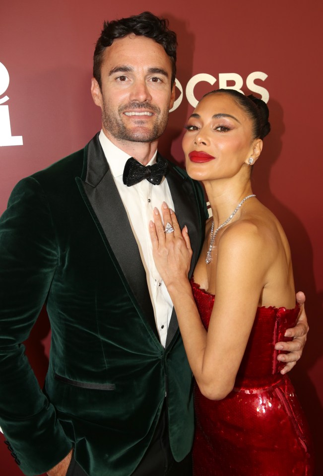 Thom Evans and Nicole Scherzinger at the Tony Awards.