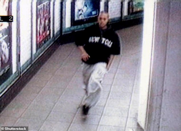 Ramzi Mohammed running through Oval Underground Station after dumping the remnants of a makeshift bomb