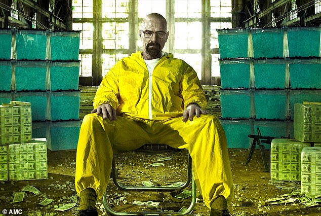 Breaking Bad with Bryan Cranston as Walter White in a photo from 2012. The indoor scenes were all filmed at a studio and not at the New Mexico home