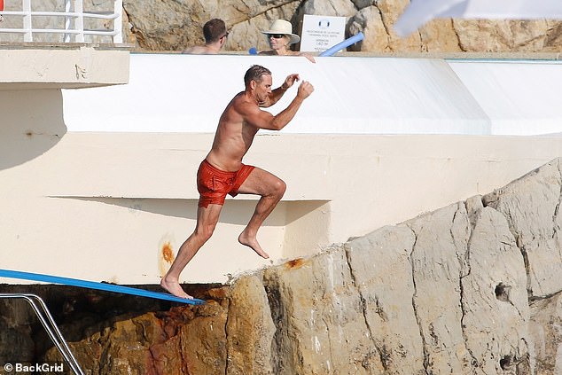 Frank took a daring dive off the board