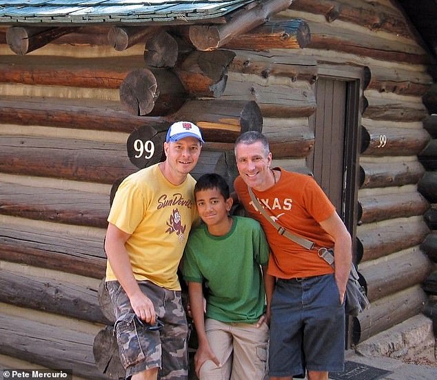 'The first thing everyone wants to know is what he calls us,' Danny said. 'It's an easy answer: I'm Daddy and Peter is Papi. We figured "D" for Danny, "P" for Peter'