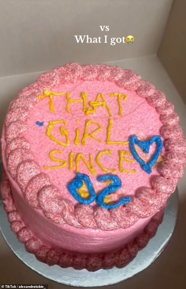 The baker seemingly ignored the TikToker's request and made it with blue and yellow icing which reminded some viewers of mustard