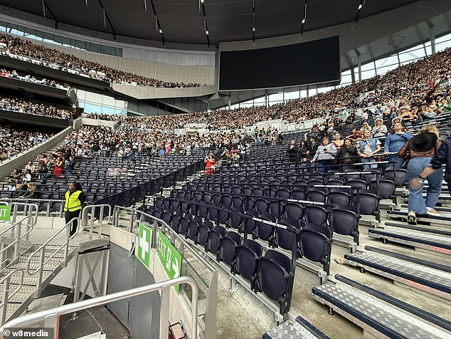 However, instead of leaving the stadium looking empty amid the unfilled seats, she's reportedly been giving out unsold tickets to good causes