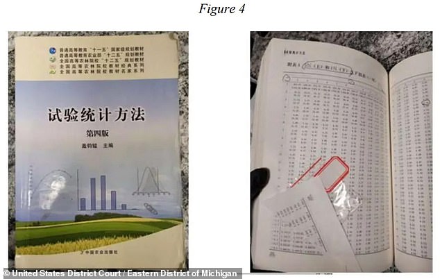 Messages revealed she had arranged for another associate from China to mail her a book with a plastic baggie of a substance hidden inside in early 2024