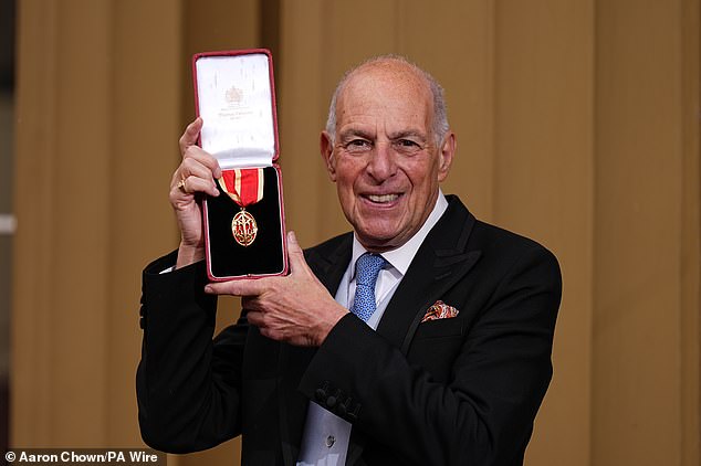 Broadcaster and author Sir Loyd Grossman, 74, chairman of The Royal Parks, and widely known for his range of cooking sauces, also received a knighthood for services to heritage