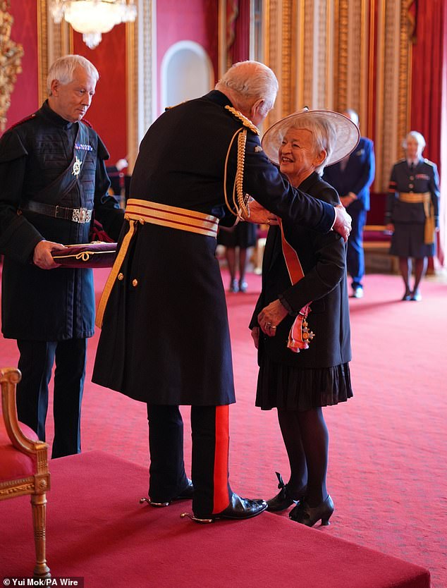 Author Dame Jacqueline, 79, was formally made a Dame Grand Cross for her services to literature