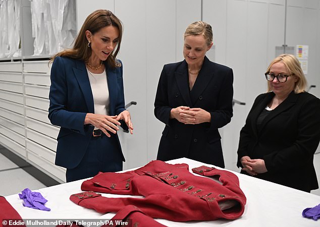 After she arrived at the buzzy east London venue, she was given a behind-the-scenes tour and learnt about the work that goes into conserving and displaying some of the amazing objects stored, including the largest Picasso work in the world